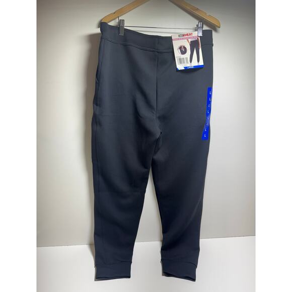 32 Degree Heat Women’s Sz L Jogger Sweatpants Black Stretch Zippered Pockets New - Picture 2 of 7